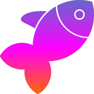 Balık simgesinin vektör illüstrasyonu