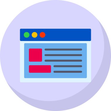 Web sayfası. Web simgesi basit illüstrasyon