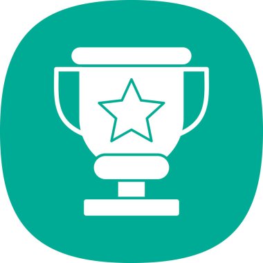 Kupa çizgisi simgesi, vektör illüstrasyonu 