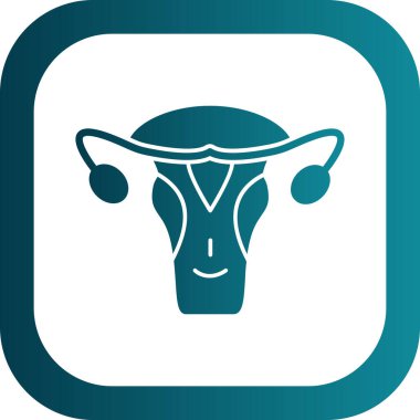 Rahim anatomisi simgesinin vektör çizimi