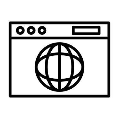 Web tarayıcı simgesi vektör illüstrasyonu 