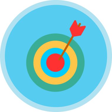 Hedef simgenin vektör illüstrasyonu 