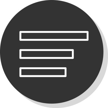 menü düz simgesi, vektör illüstrasyonu