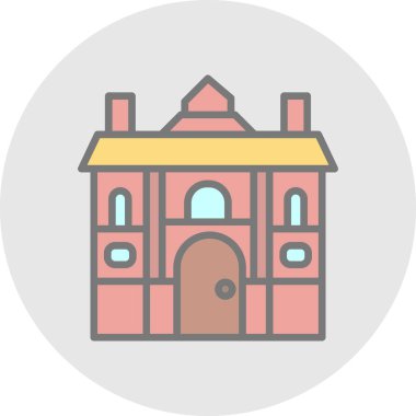 Bina. Web simgesi basit tasarım