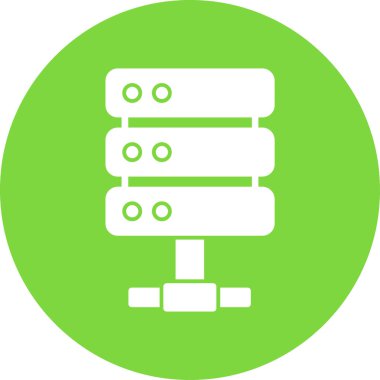 Basit sunucu simgesi, vektör illüstrasyonu