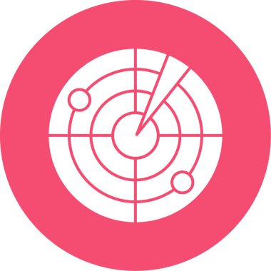 Radar modern simgesinin vektör illüstrasyonu              