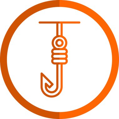 Basit düz kanca vektör illüstrasyon tasarımı