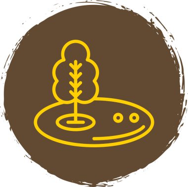 Golf simgesinin vektör illüstrasyonu 