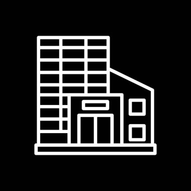 Basit Alışveriş Merkezi simgesi, vektör illüstrasyonu