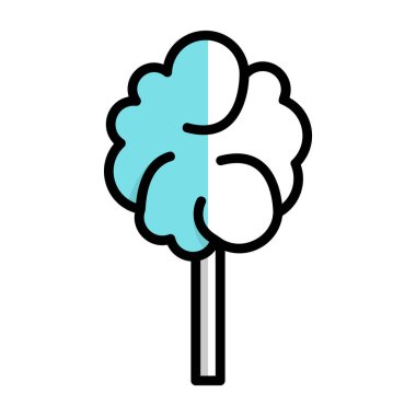 Pamuk helva ikonu, vektör illüstrasyonu 