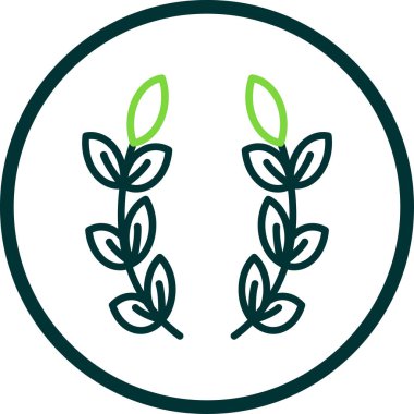 Defne çelengi ağ vektör simgesi