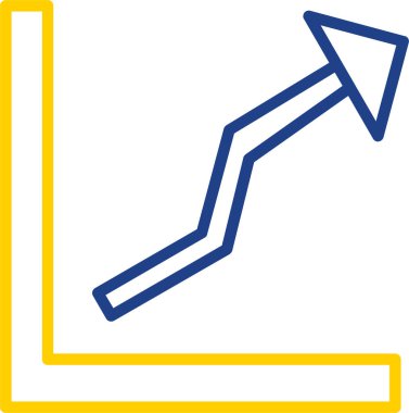 Diyagram vektör renk çizgisi simgesi 