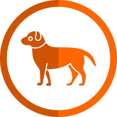 köpek simgesi, vektör illüstrasyonu basit tasarım