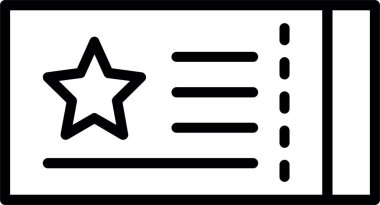 bilet ikonu vektör illüstrasyonu