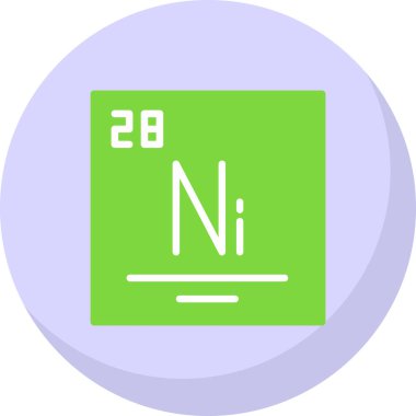 periyodik tablo ögesi simgesi, basit vektör illüstrasyonu