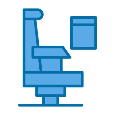 Uçak koltukları vektörü. Web simgesi basit illüstrasyon 