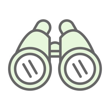 Dürbün simgesi, vektör illüstrasyonu basit tasarım