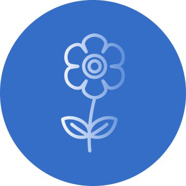 Çiçek. Web simgesi basit illüstrasyon