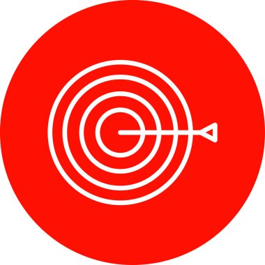 Hedef simgenin vektör illüstrasyonu 