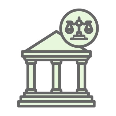 adliye vektör satırı simgesi