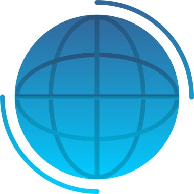 küresel dünya ikonu vektör illüstrasyonu