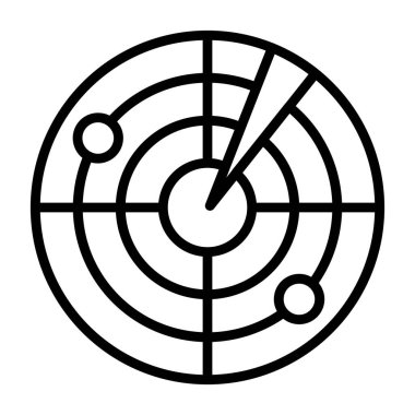 Radar modern simgesinin vektör illüstrasyonu              