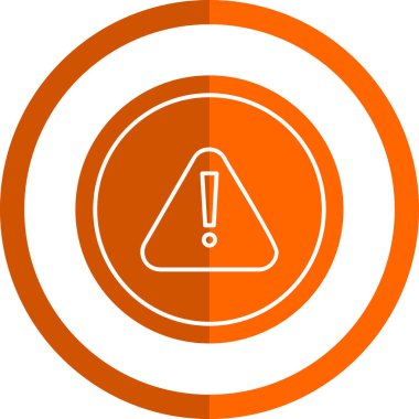 Dikkat uyarı simgesi tam taslak biçiminde 