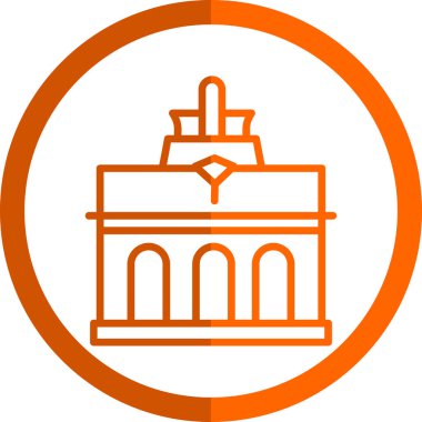 Modern yapı simgesinin vektör illüstrasyonu