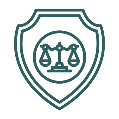 Adalet vektör satırı simgesi