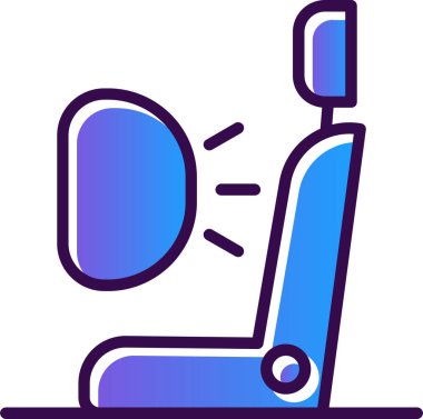 Hava yastığı sandalye simgesi taslak biçimi 