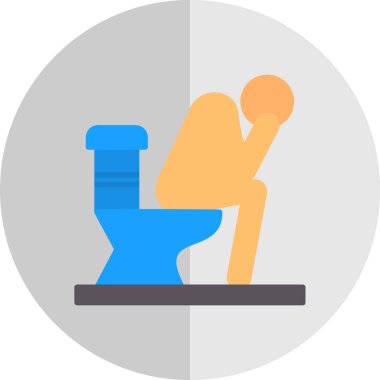 tuvalet düz vektör simgesi