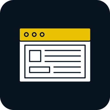 Web sayfası. Web simgesi basit illüstrasyon