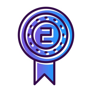 Madalya ikon vektör illüstrasyonu