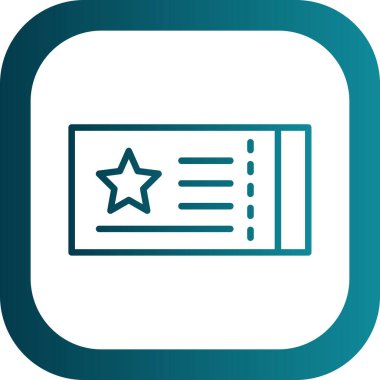 bilet ikonu vektör illüstrasyonu