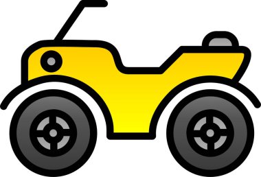 ATV araba simgesi vektör illüstrasyonu 