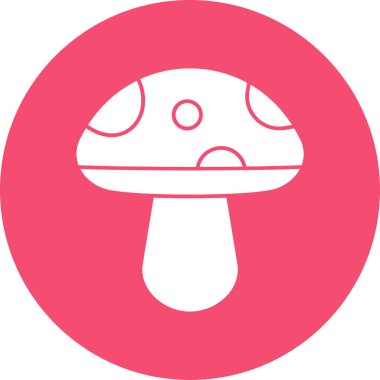 Mantar. Web simgesi basit illüstrasyon