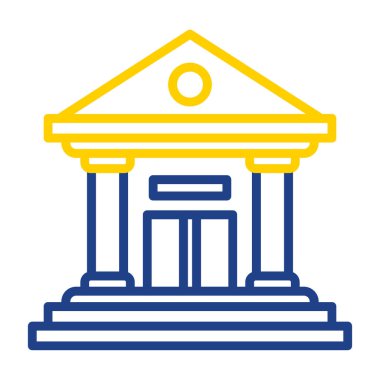 Banka binası simgesi - taslak biçimi
