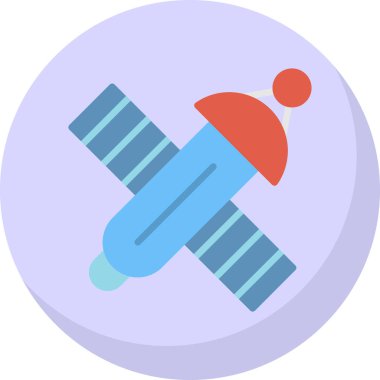 satellite icon, vector illustration simple design