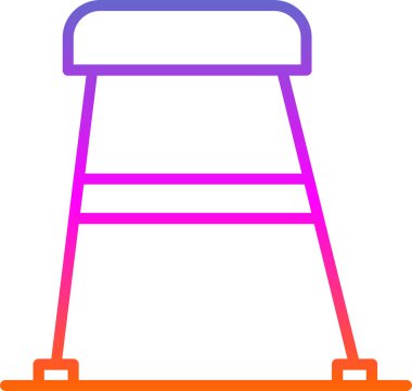 Merdiven. Web simgesi basit illüstrasyon