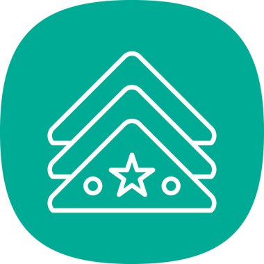 Noel ağacı simgesi, basit illüstrasyon