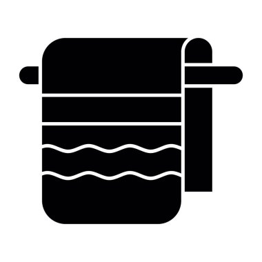 Havlu simgesi, vektör illüstrasyonu basit tasarım