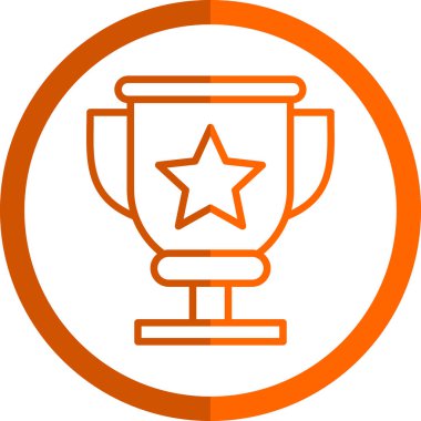 Kupa çizgisi simgesi, vektör illüstrasyonu 