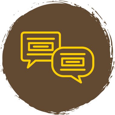 Moda Biçimli Sohbet Simgesi İzole Arkaplan