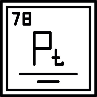 Kimyasal simge vektör çizimi