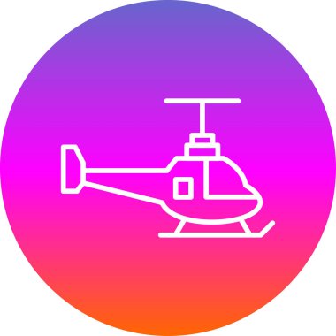 Helikopter. Web simgesi basit illüstrasyon