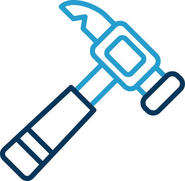 Çekiç simgesi, vektör illüstrasyonu basit tasarım