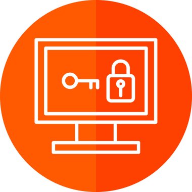 Kilit. Web simgesi basit illüstrasyon