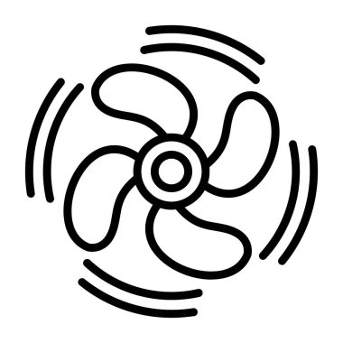 Pervane düz simgesi, vektör çizim