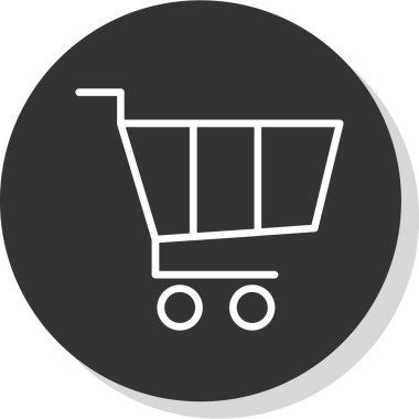Alışveriş arabası ikonu, illüstrasyon 