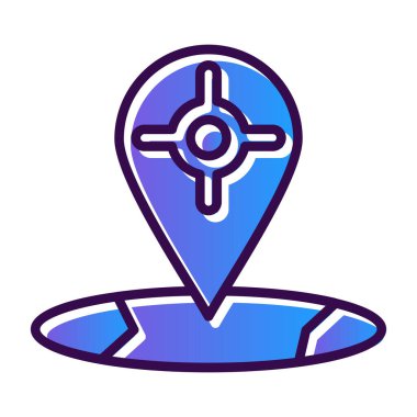 konum simgesi vektör illüstrasyonu